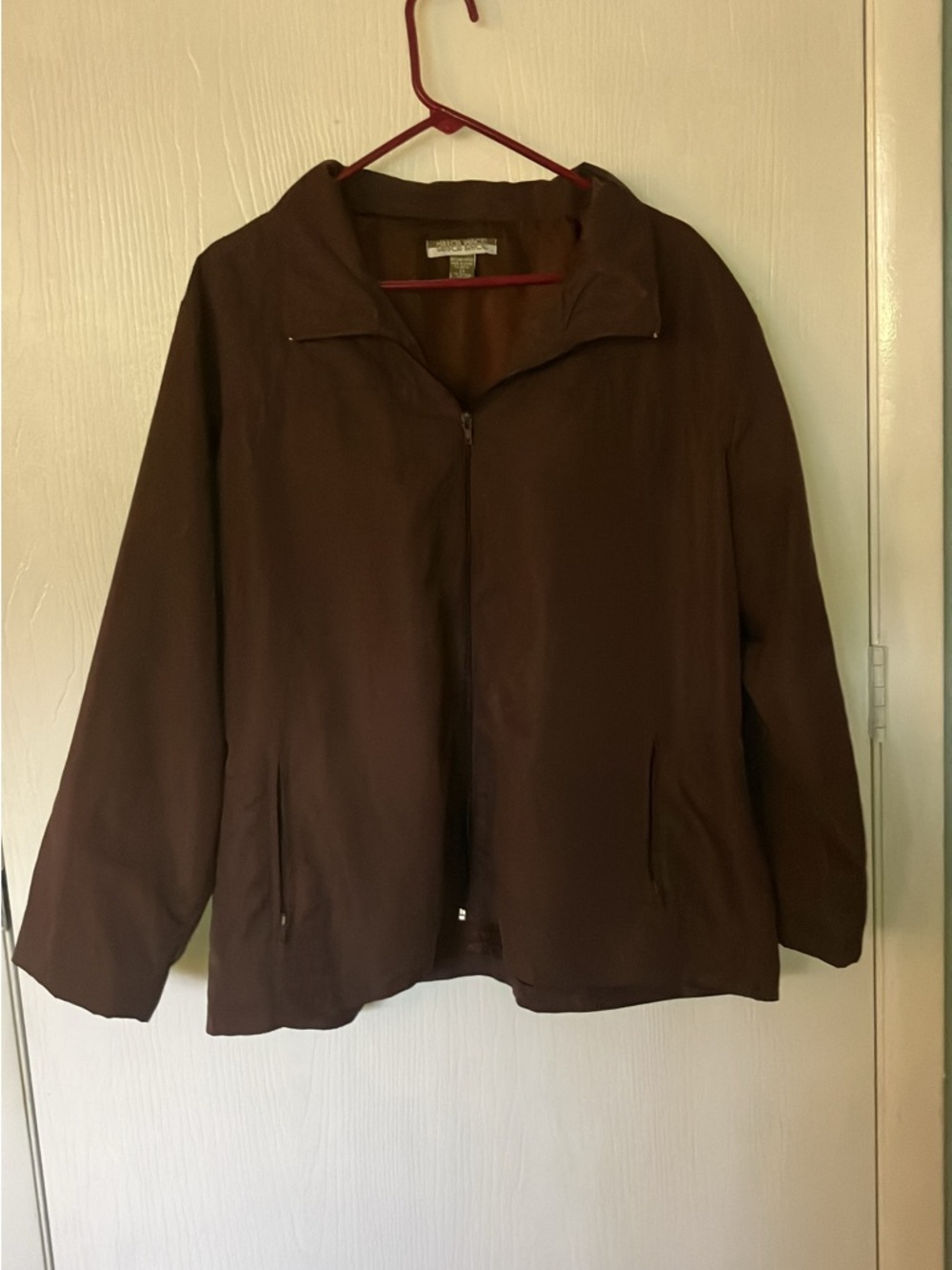 MIRROR IMAGE 2x Women's Brown Zip-Front Jacket